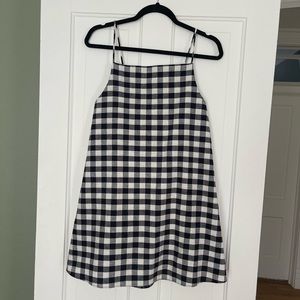 Zara black/white gingham dress size S